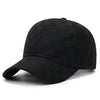 Black men's cotton dot pattern baseball cap shown from the side.