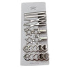A set of vintage silver Y2K metal hair clips featuring various decorative and geometric designs.