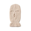 Beige Strick-Balaclava und winddichte Skimaske mit Augenöffnung