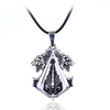 Stainless steel pendant necklace featuring an Assassin's Creed themed design with intricate detailing.