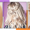 A set of brown hair and clear bobby pins used for styling and securing hair.