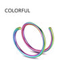 A colorful, iridescent hoop nose ring jewelry piece shown against a white background.