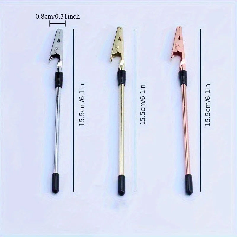 Three multi-purpose bracelet and joint repair tools shown side by side with measurements.