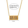 A gold-plated rectangle pendant necklace featuring the number 111, with a chain length of 40+5cm and a weight of 3.7g.