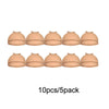 A set of ten beige stretch mesh wig caps for hair netting displayed in two rows.