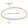 Bracelet perles plaqué or avec 2mm de largeurs et un périmètre de 17,5 cm.