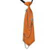 Orange Seidenhalsband mit verstellbarem Sternketten-Detail