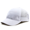 White mesh sun visor cap for men shown from the side.