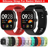 Red and black silicone replacement watch straps for Redmi Watch 4 smartwatches