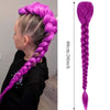 A vibrant purple braided hair extension shown in a coiled form, measuring 66cm or 26 inches.