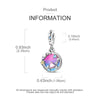 Sterling silver star moon charm bracelet featuring a colorful, iridescent gemstone pendant.