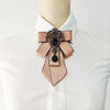 Elegant handcrafted solid color tie with diamond embellishments worn on a white shirt