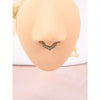 A set of six faux septum and nose rings with sparkling stones displayed against a light background.