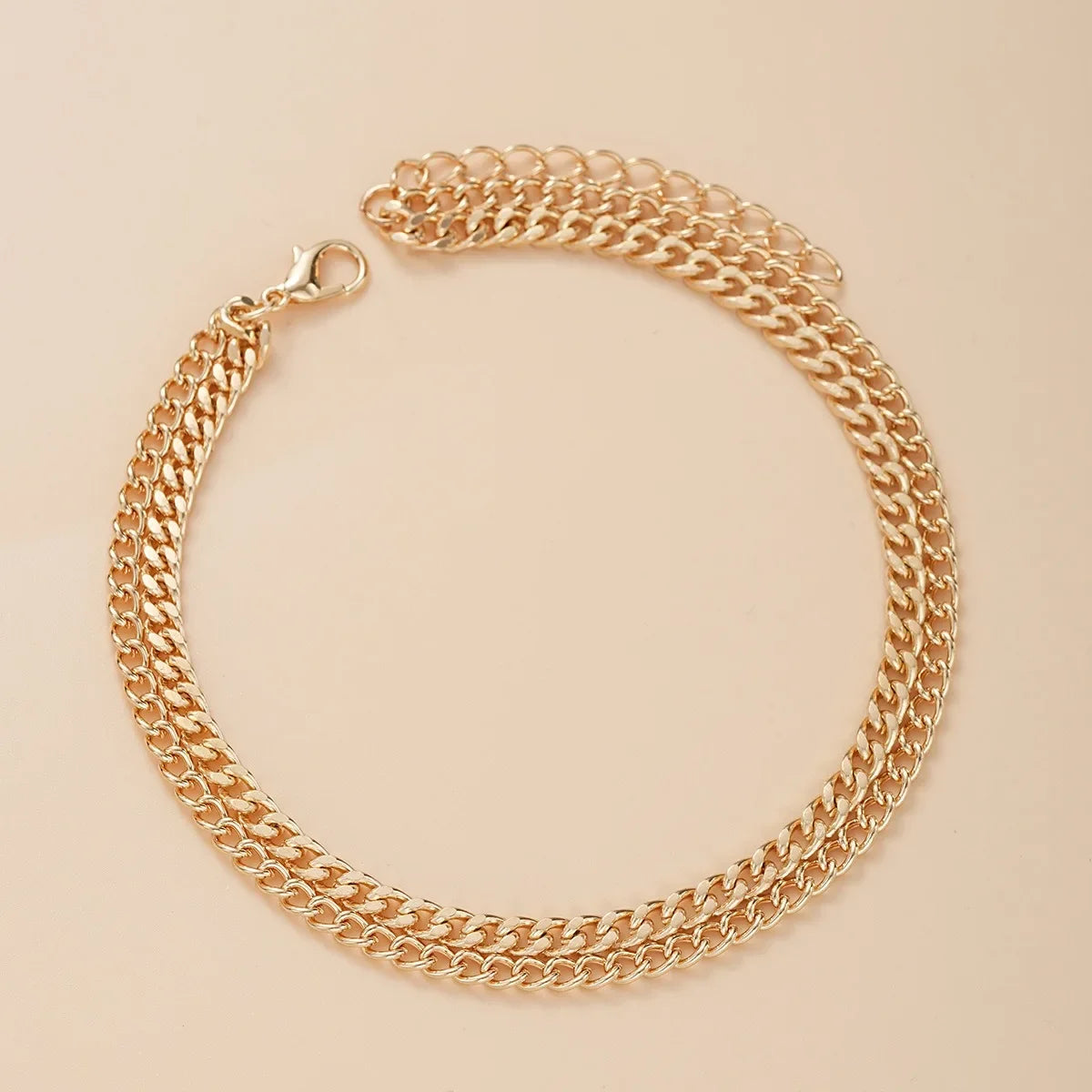 Gold Plated Minimalist Cuban Link Anklets for Women