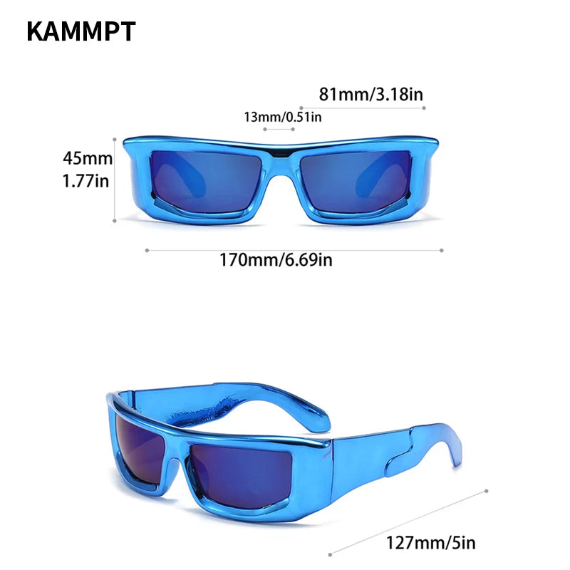 Y2K Metallic Rim Sunglasses