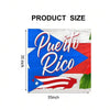 A square fabric featuring the flag of Puerto Rico with a distressed texture.