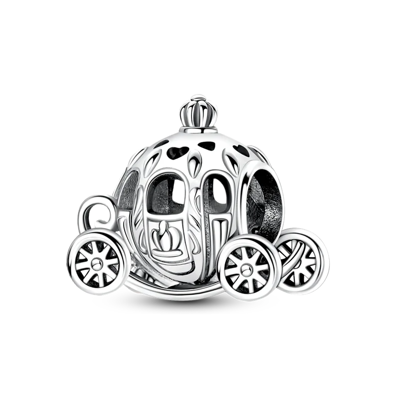 Sterling silver devil's eye charm bracelet featuring a detailed charm and three round silver charms