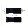 Black adjustable bra extender straps with measurement guides showing 9.7cm and 3.2cm lengths.