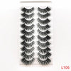 A pair of dramatic mink false eyelashes displayed in a clear packaging.