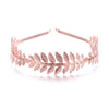 Rose gold leaf headband for bridal or party decoration