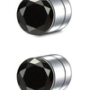 A pair of magnetic nose stud earrings made of stainless steel with cubic zirconia stones.