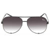 نظارات شمسية طيار بجسر أسود وعدسة شفافة رمادية