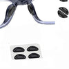 Puntas de silicona anti-resbalante para gafas, mostradas con almohadillas individuales y un par completo.