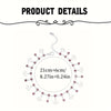 Stainless Steel Anklet with Blue Rhinestone Pendants