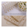 Gold layered anklets for women featuring initial charms like M and B displayed on a white background.