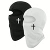 Black and white full face balaclava mask for sports and winter