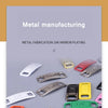 A collection of metal shoeelace buckles and charms in various colors including silver, gold, red, green, and black.