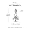Sterling silver star moon charm bracelet with a pendant and chain.