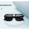 Ein Paar schwarze Vintage-Pilot-Sonnenbrille mit doppelter Brücke auf weißem Untergrund.