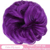 Lila gewellte/lockige Chignon-Frisur aus natürlichem synthetischem Haar