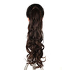 A dark brown hair extension styled in a long, voluminous braid or wrap around style.