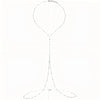 A delicate adjustable belly chain body jewelry displayed against a white background.