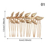 Gold leaf headband featuring delicate leaves and long dangling strands for bridal or party wear