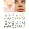 A collection of six faux septum and nose ring sets featuring various styles and metals.