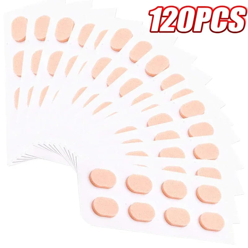 120 almohadillas nasales anti-resbalantes reutilizables para gafas en color melocotón claro
