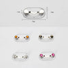Clear plastic magnetic clip for holding eyeglasses, shown in various colors including gold, silver, and pink.