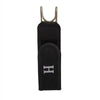 Black adjustable elastic waistband buckle set with silver metal components