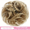 Blondes gewelltes/lockiges Chignon-Haarstyling aus natürlichem synthetischem Haar