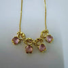Goldkette mit Herzanhänger aus rosa Edelstein