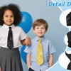 A girl and a boy model a black sequin tie for parties and events