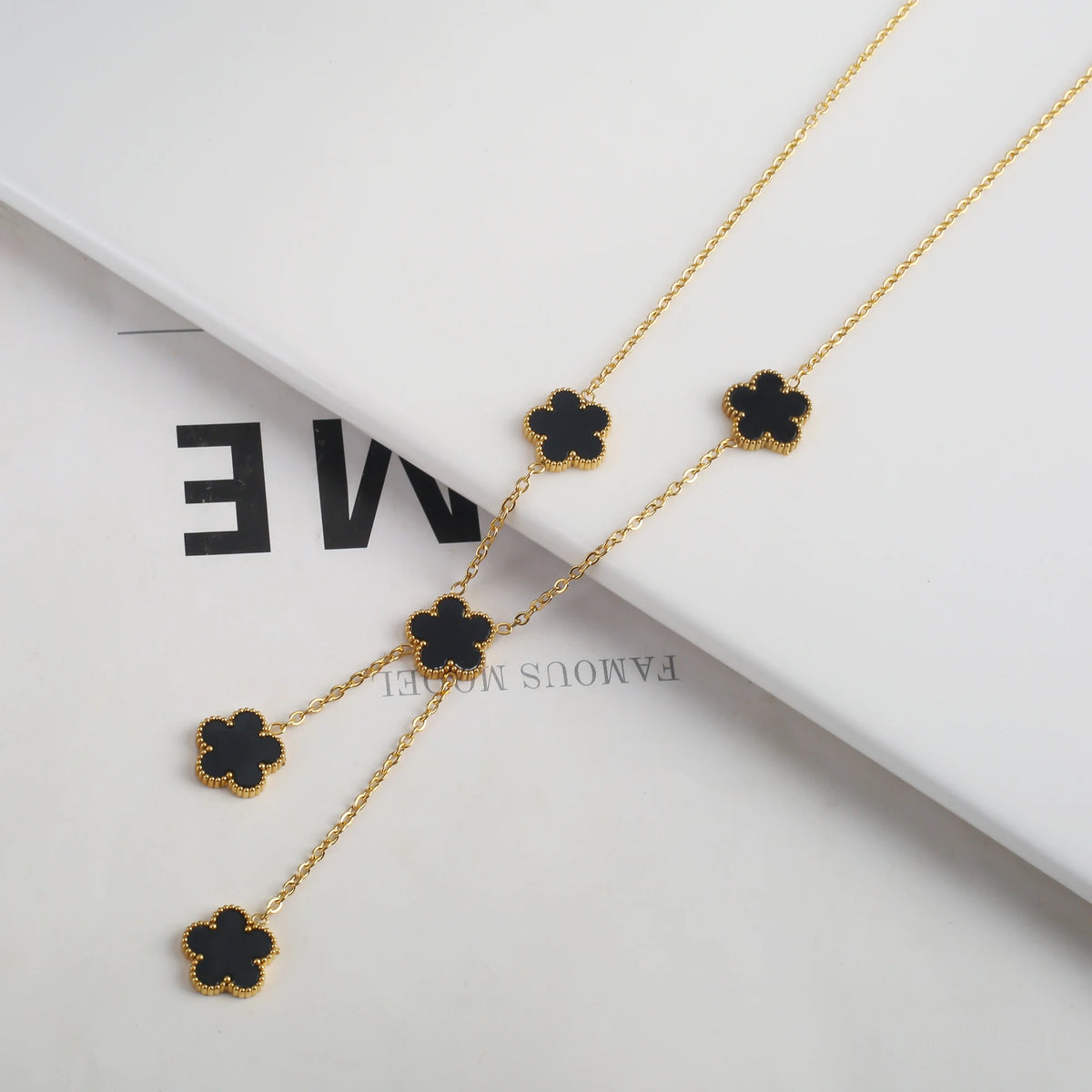Gold Plated Stainless Steel Plant Flower Bracelet