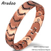 A copper magnetic bracelet for men featuring a textured design and neodymium magnets.