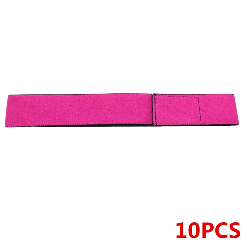 Cintas elásticas rosas ajustables para bordes de peluca, vendidas en paquete de 10.