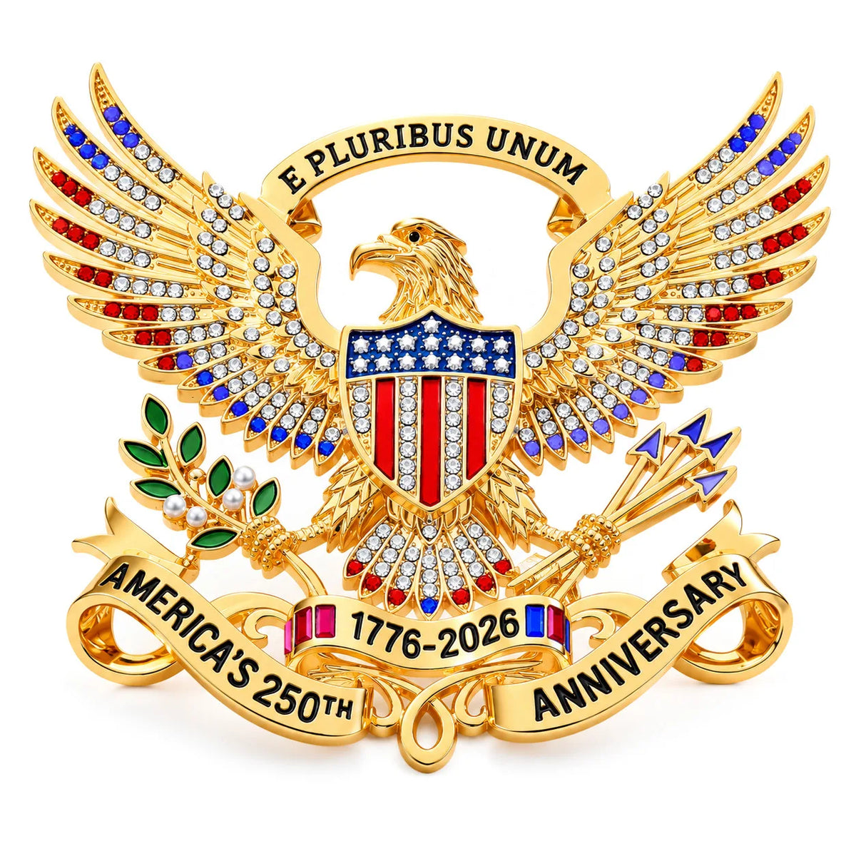 Patriotic Anniversary Lapel Pin Brooch