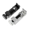 A set of three precision watch link pin remover tools with adjustable jaws and threaded handles.