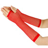 Manguitos de red roja para el brazo, puestos en la muñeca de una persona.